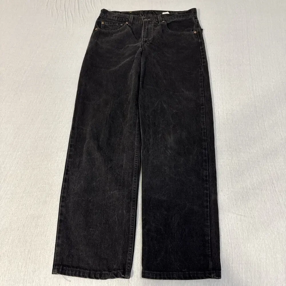 Vintage Levis 550 Relaxed Fit Black Jeans Made in USA 34x32 550-0260 1997